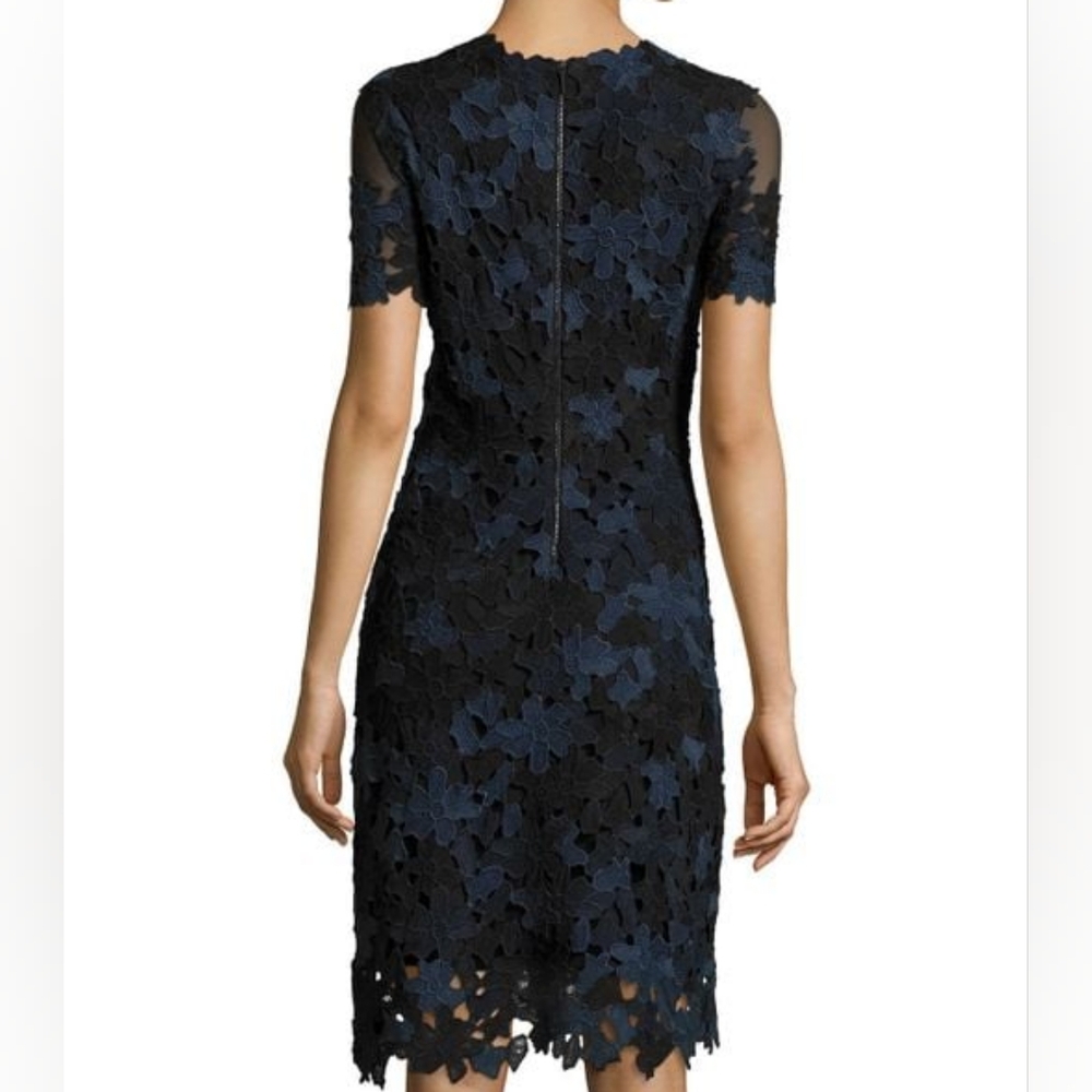 Elie Tahari Ophelia black navy Lace Dress- Sz 10 Like New - Picture 3 of 13